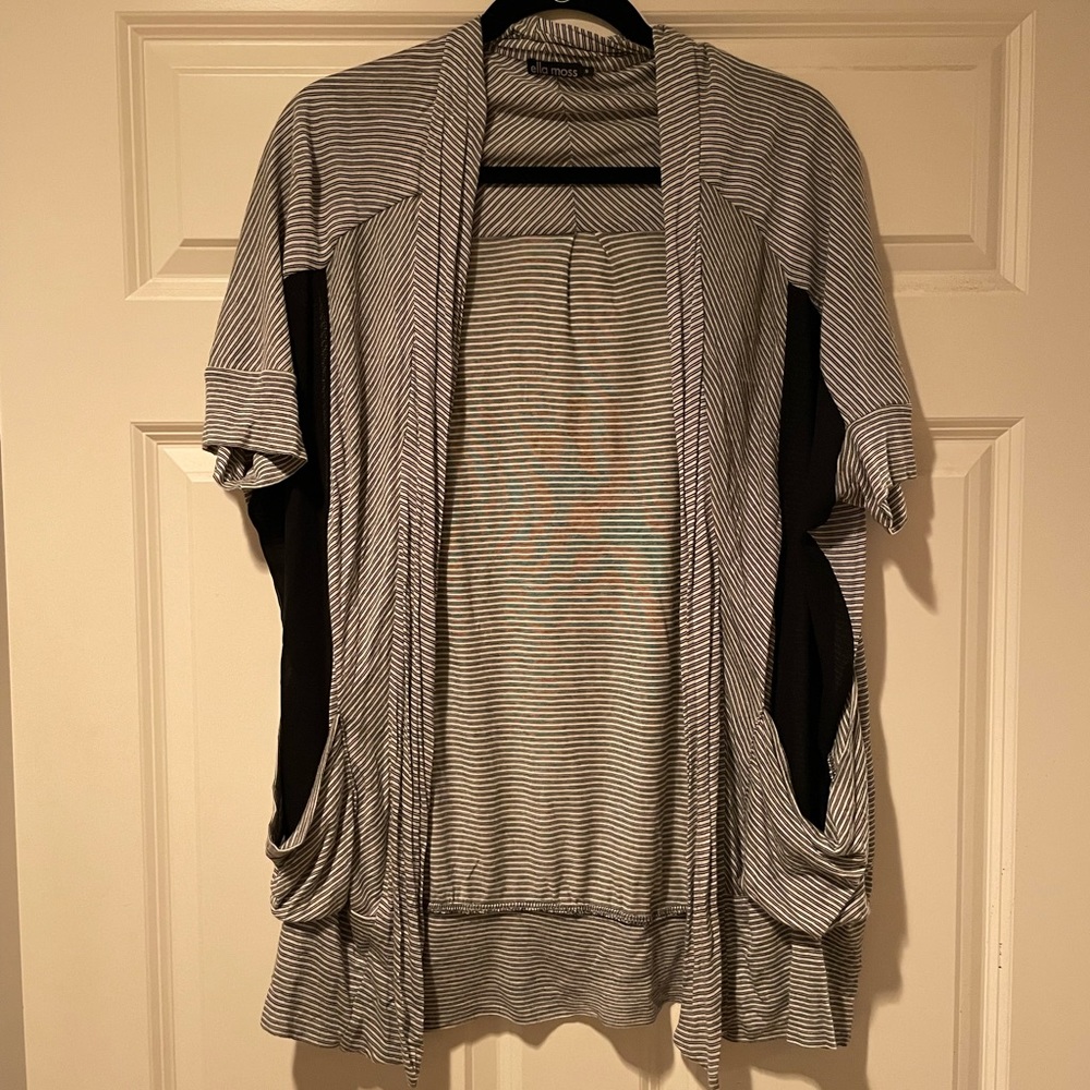 Ella Moss Black Striped w/ pockets - Size S